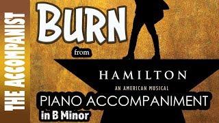 BURN from HAMILTON (Musical) Piano Accompaniment [Karaoke Lyrics in CC]