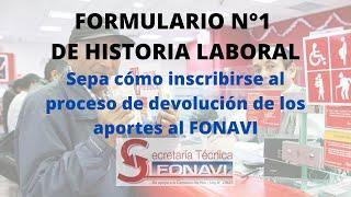 Registro de Formulario N° 1 - Formulario de Historia Laboral - FONAVI