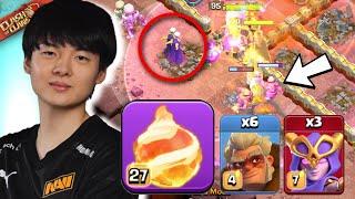 NAVI gets WRECKED by Insane SUPER WITCH FIREBALL attacks on HARD MODE! Clash of Clans