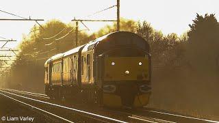 37510 ‘Orion’ & 37407 ‘Blackpool Tower’-5M57 - Laira T. & R.S.M.D - Derby RTC -Lickey- 27/11/24- 4K