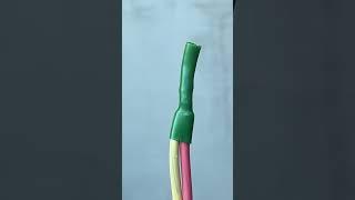 Awesome tip for using heat shrink tubing safely.