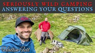 WET and WINDY HALLIN FELL WILD CAMP WITH ANDY WARDLE and a Dog - LAKE DISTRICT Mountain Camping UK