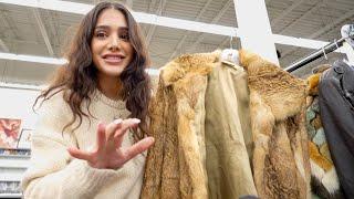 THRIFT WITH ME  fur jackets, trench coats, & many more gems