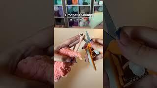 Crochet shrimp! #crochet #amigurumi #crochetplushie #shrimp