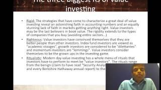 Session 16: Value Investors - where's the beef?