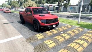 Cars vs Speed bumps Compilation #33 - beamng drive