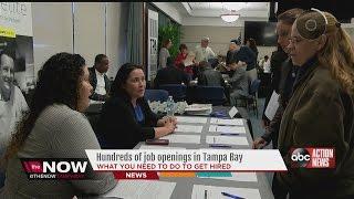 Hundreds of jobs open across Tampa Bay area