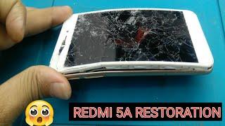 Redmi 5a destroyed phone restoration | mi 5a old broken | restoration | Old phone restoration