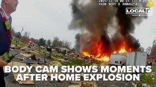 Body cam video shows immediate aftermath of Ohio house explosion, sounds of ammunition