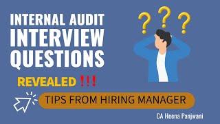 Internal Audit Interview Questions and Answers | Get into Big4| For CA Freshers