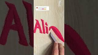 Name Calligraphy Ideas #leafart #namelettering #calligraphy #ytshorts