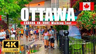 Ottawa Canada  4K UltraHD (HDR) 60 fps Saturday Walking Tour