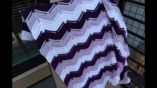 The Braided V Chevron Blanket (Pattern link in description)