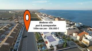 Moderne luxe villa op 100m van zee met pool en zonnepanelen te koop in Spanje  Costa Calida met Chic