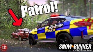 SnowRunner: NEW BMW X6 PATROL CAR! C8 Corvette WRECKED On HIGHWAY!?