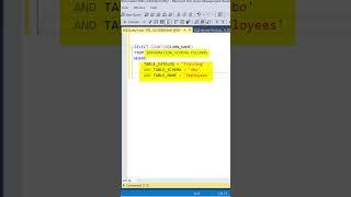 SQL Tricks | How Many Columns Do I Have In My Table? Information Schema |  #summeronshorts