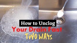 Easy Way to Clear FAT Build up from Kitchen Sink(It Works)DIY Solution-Clear a Grease clogged Drain