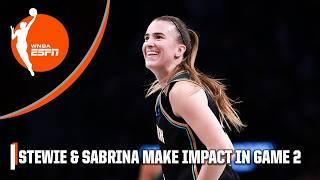 Sabrina Ionescu & Breanna Stewart made an IMPACT in the Liberty's Game 2 WIN  @ATT | The Wrap Up