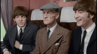 The Beatles - A Hard Days Night Colorized Clip (Hello Grandfather) Train Scene