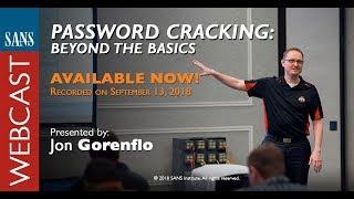 SANS Webcast: Password Cracking - Beyond the Basics