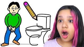 تحدي الرسم الخطير أنقذنا حياته ! challenge Draw