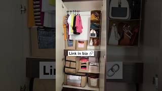 Wardrobe Organisers Link in bio #homedecor #wardrobeorganization #organiser #meeshohaul #shorts