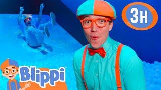 Blippi's Ballpit SUPER Slide! |  Blippi and Meekah Best Friend Adventures | Educational Videos