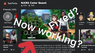 NARS Color Quest event game is now working??? | Roblox (Part 2)