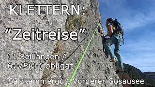 Klettern: Zeitreise - 11 Seillängen / 6+/5(+) obligat - Salzkammergut, Vorderer Gosausee