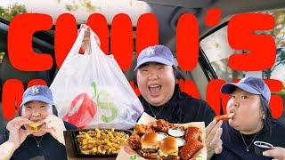 CHILI'S *BESTSELLER* MUKBANG 먹방 EATING SHOW! Nashville Mozzarella, Honey Chipotle | MONDAY MUNCHIES