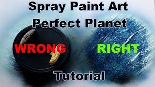 BEGINNERS SPRAY PAINT ART TUTORIAL - HOW TO MAKE PERFECT PLANETS