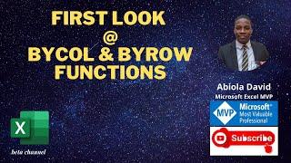 First Look @ Microsoft Excel BYCOL and BYROW Functions