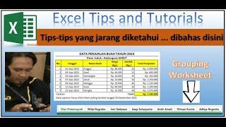 cara membuat grup worksheet di excel