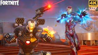 Iron Man MK 45 and War Machine Duos Match - Fortnite (4K 60FPS)