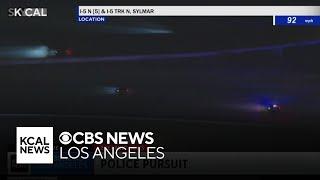 Possibly armed robbery suspects lead police on high speed chase along I-5 Freeway