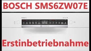 Bosch Serie 6 SMS6ZCW07E Freistehender Geschirrspüler 60 cm Weiß, Oerfect Dry, Zeolith Trocknung