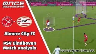 Almere City FC - PSV Eindhoven | Eredivisie 2024 - 2025 Match analysis by @soccerexercises