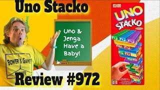 UNO Stacko Review - Bower's Game Corner #972 *Uno and Jenga Have A Board Game Baby*