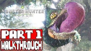 MONSTER HUNTER WORLD Gameplay Walkthrough Part 1 - No Commentary