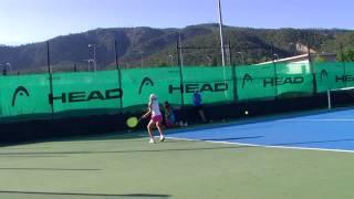 Guillermo Vilas Tennis Academy´s players Imanol Lopez Morillo and Angelina Sakraychuk