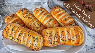 petits pains à la viande hachée, pains farcis pour ramadan
