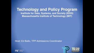 Technology and Policy Program Webinar - Fall 2020