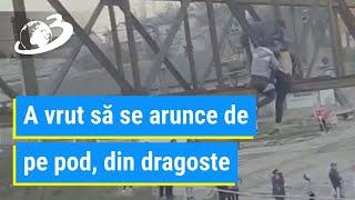 Un bărbat a vrut să se arunce de pe un pod, din dragoste pentru o minoră, în Reșița