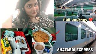 SHATABDI EXPRESS Train Journey ️|INDIAN RAILWAYS FOOD | DELHI TO JAIPUR  |  #train #vlogs #food