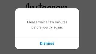 Fix instagram login problem with facebook | please wait a few minutes before you try again instagram