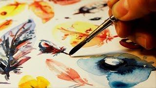 How to Paint: Watercolor FEATHERS // Beginners Tutorial