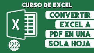 Como Convertir Excel a PDF en una Sola Hoja