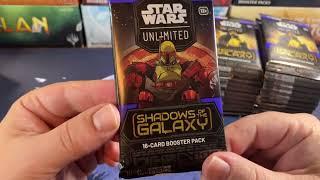 Shadows Of The Galaxy Booster Box Full Opening Star Wars Unlimited SWU SOG SOR Unboxing