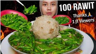 MAKINMUKBANG BAKSO BERANAK BENING TABUR RATUSAN RAWIT PEDAS || #asmr #mukbang #caberawit