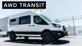 AWD FORD TRANSIT LIFT KIT | Van Compass Lift + Black Rhino Wheels